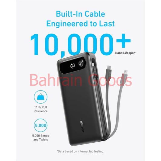 Anker Power Bank ( 20K , 87W ) With Smart Display and Built-in Cable
