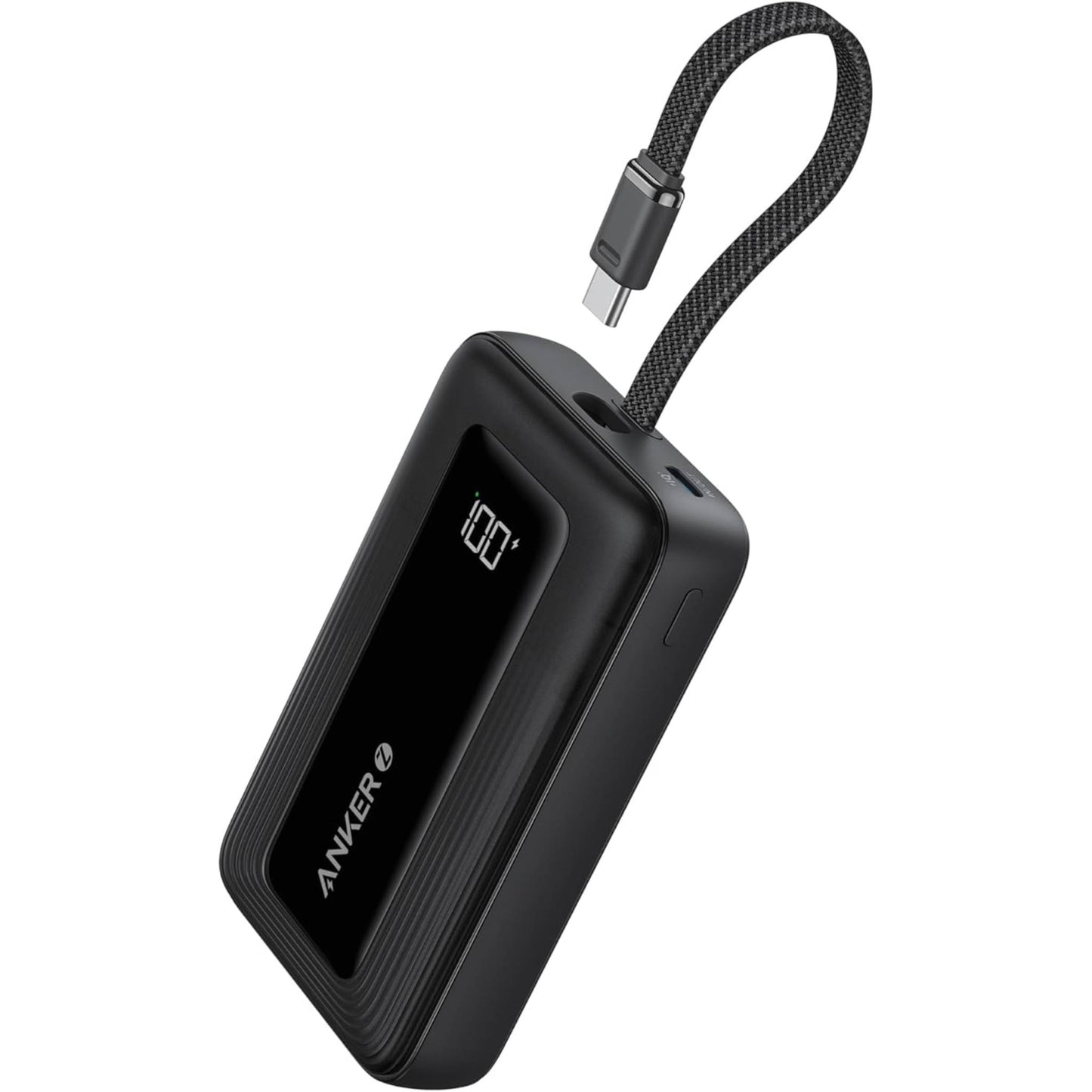 Anker Zolo Power Bank (10K, 30W) with a 5.4-inch (13.7 cm) built-in USB-C cable