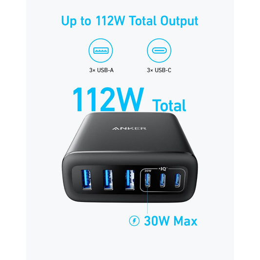 Anker Desktop Charger (112W, 6 Ports)