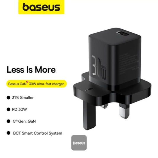 Baseus GaN5 30W Type‑C Mini Fast Charger UK Plug