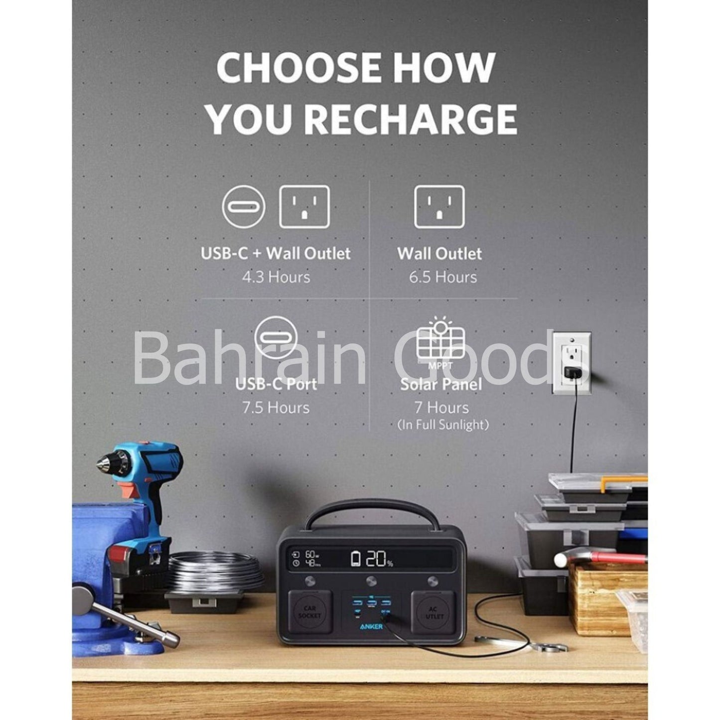 Anker 533 Powerhouse - 388Wh L 300W Black Bahrain Goods AN.A1730211.BK
