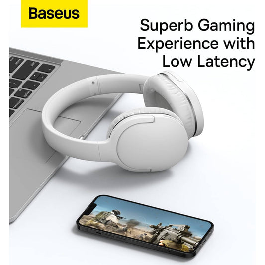 Baseus Encok Bluetooth Headphone Over Ear, D02 Pro Wireless Headphone With Soft Cushion & Foldable, 50H Playtime Gaming Headphones V5.3