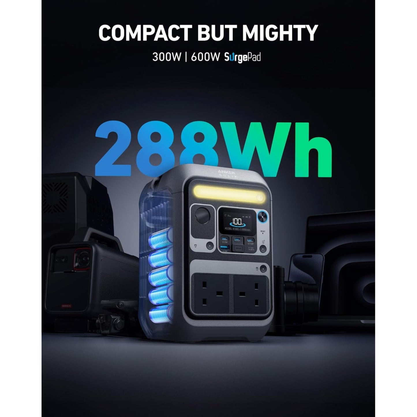 Anker SOLIX C300 Portable Power Station - 288Wh | 300W