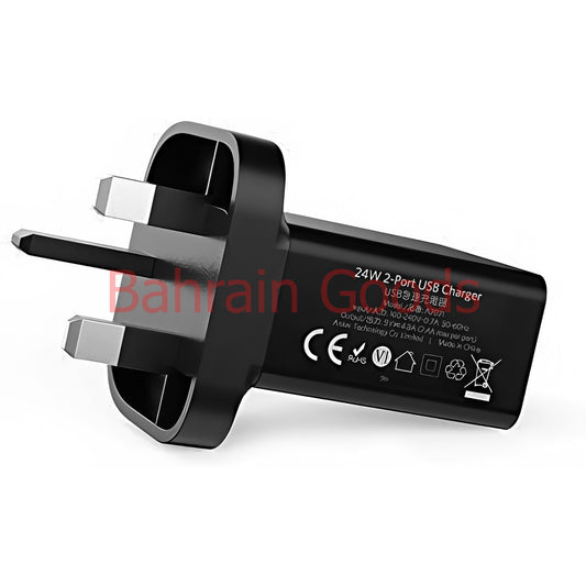 Anker 24W 2-Port USB Wall Charger For Mobile Phones, Black