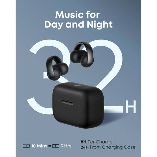 Soundcore AeroClip by Anker, Open-Ear Earbuds, Clip-On Headphones,
