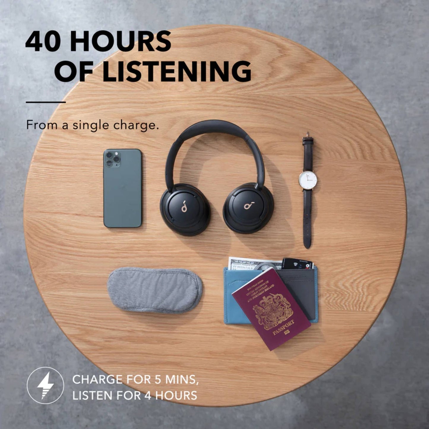 Soundcore Life Q30 by Anker, Hybrid Active Noise Cancelling Headphones with Multiple Modes