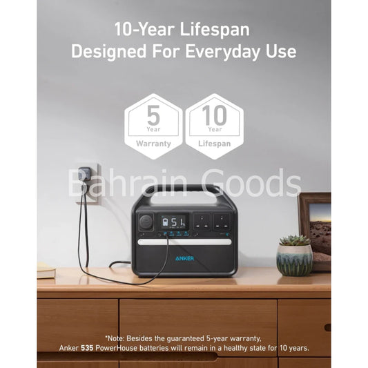 Anker 535 PowerHouse 512Wh | 500W Black Bahrain Goods AN.A1751211.BK