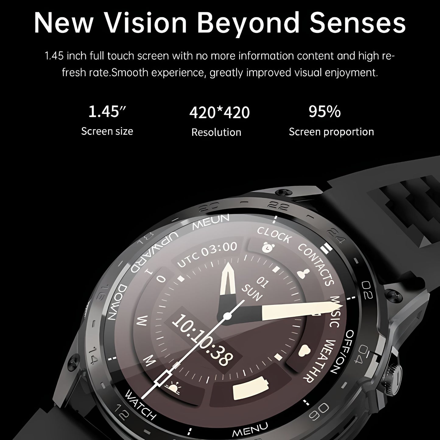 TELUX SPORTX Smart Calling Watch with 1.39” FHD Display & AI Voice Assistant