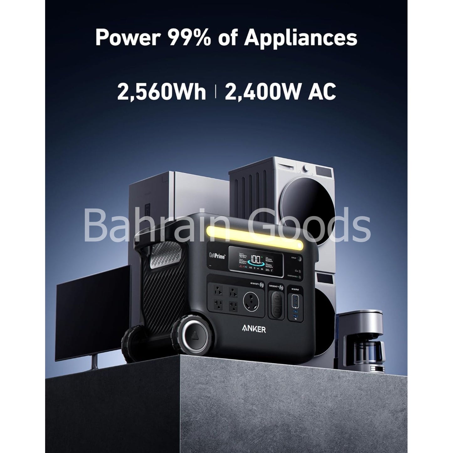 Anker SOLIX F2600 Portable Power Station 2560Wh|2400W Bahrain Goods AN.A1781211.BK
