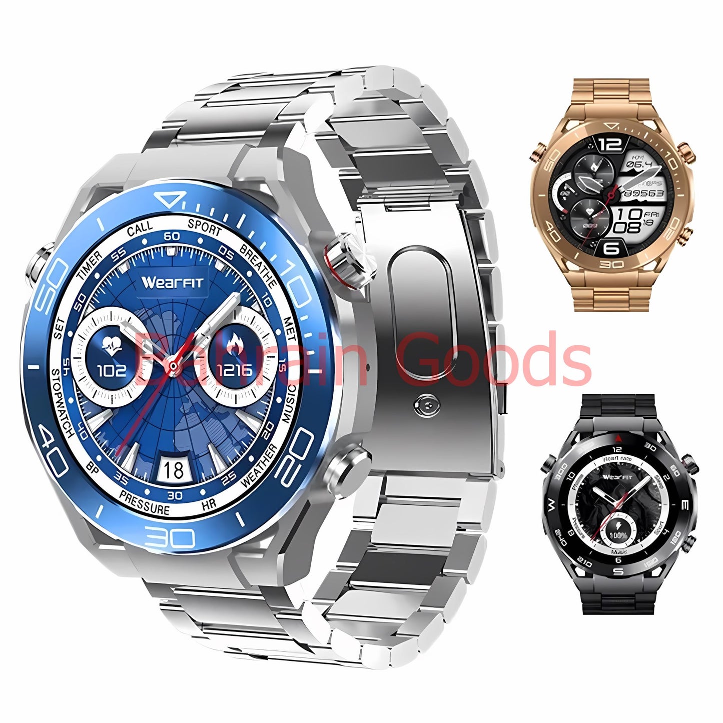 Oteeto Watch 5 With 3 Extra Straps | Amoled Display