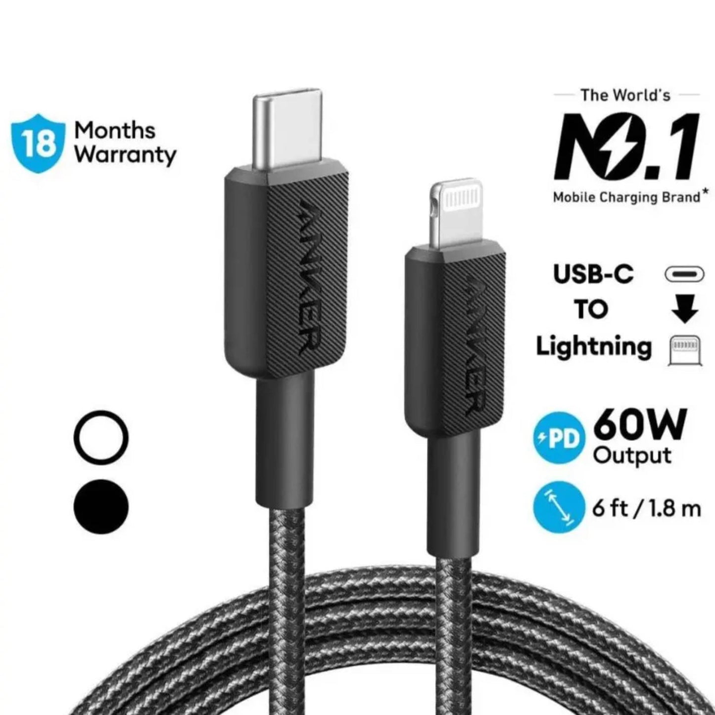 Anker 322 USB-C to Lightning Cable