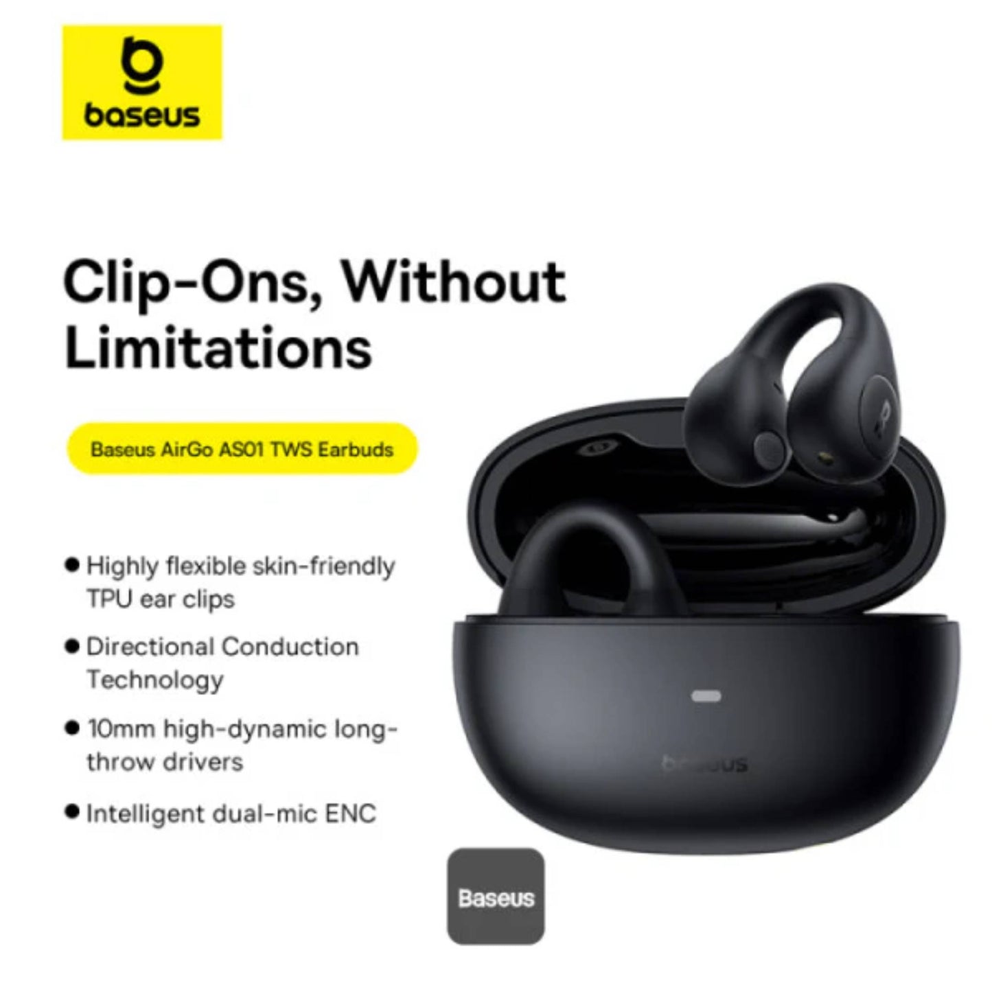 Baseus Bass 15 Clip Open-Ear True Wireless Earphones Cluster
