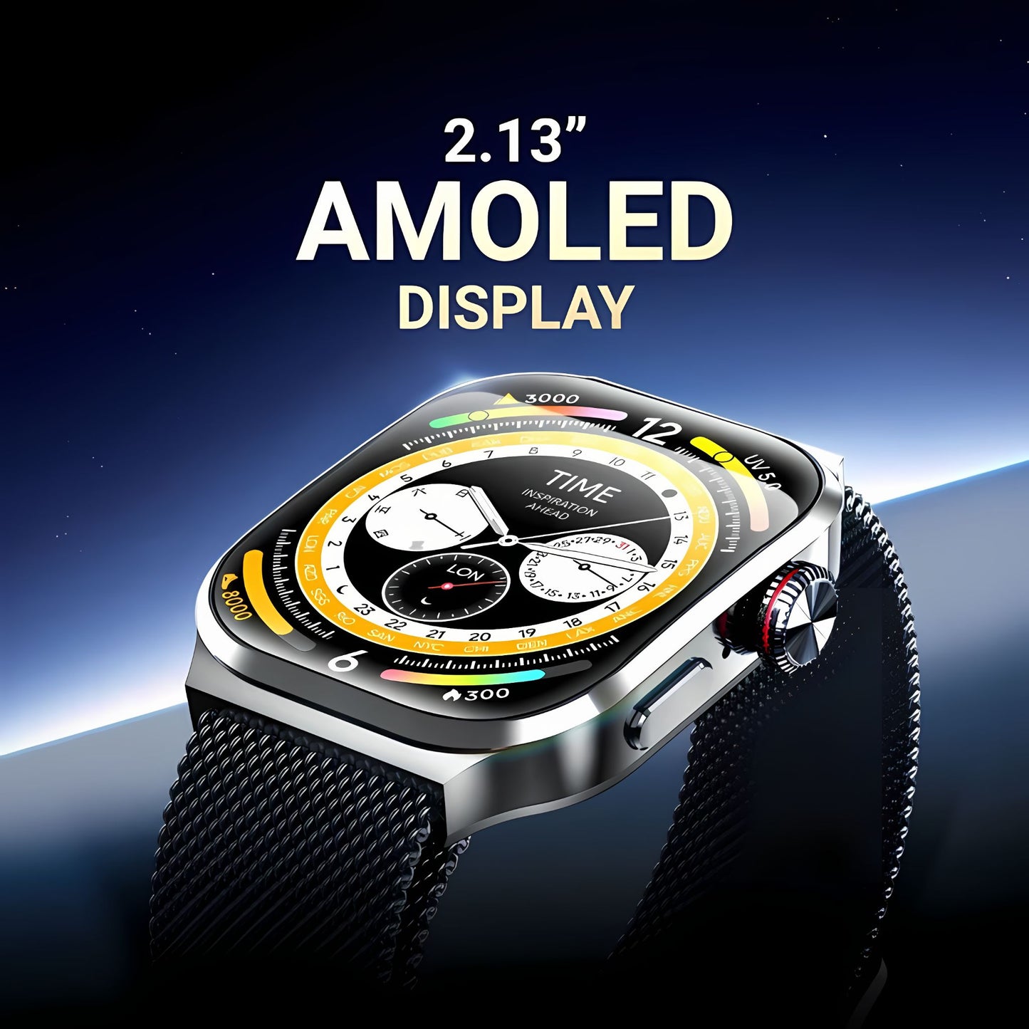 TELUX FLEXFIT Smart Calling Watch with 2.13” AMOLED Display & AI Voice Assistant