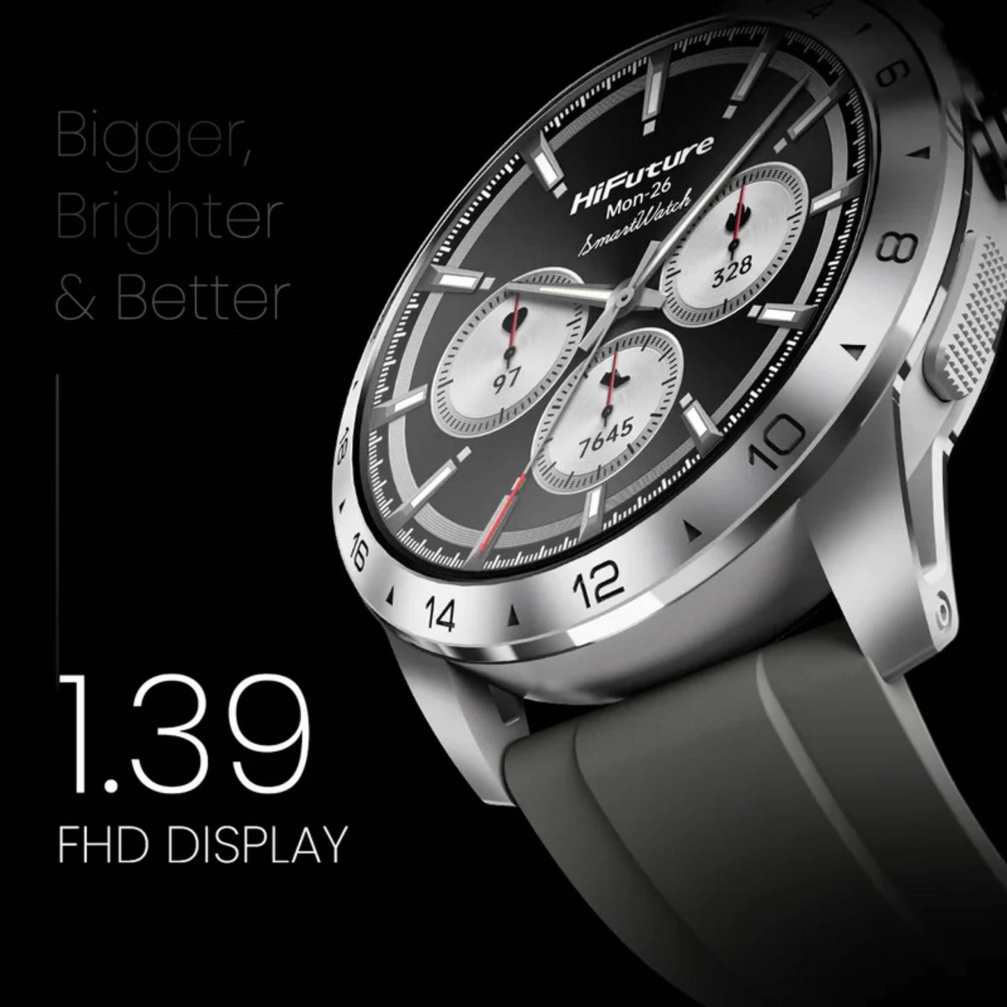 HiFuture Flex2 Smart Wireless calling Watch, 1.39" FHD Display, 100+ Sports Modes, IP68 Waterproof, 10-Day Battery