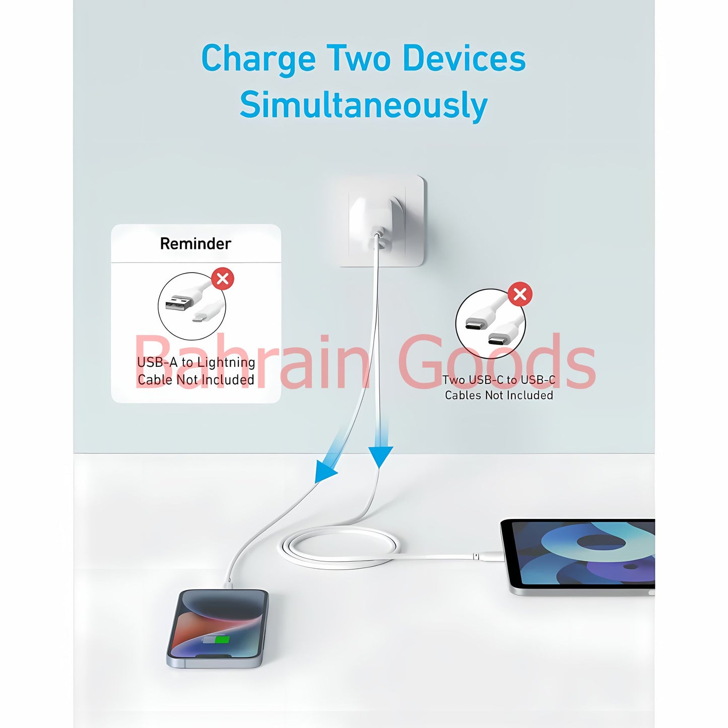 Anker Charger Powerport 20W Two Ports USB C Gan Charger | Bahrain Goods