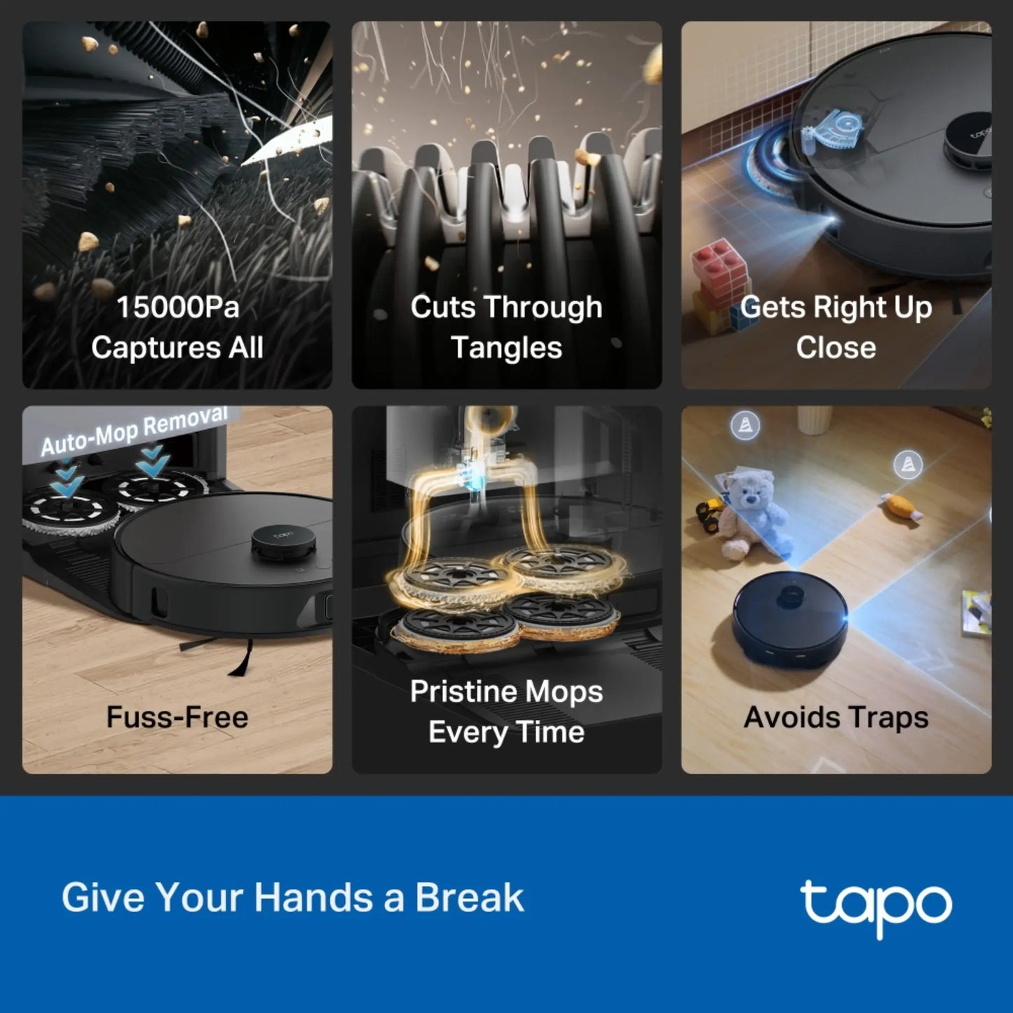 TP-Link Tapo RV50 Pro Omni AI Robot Vacuum & Mop with Self-Cleaning Station