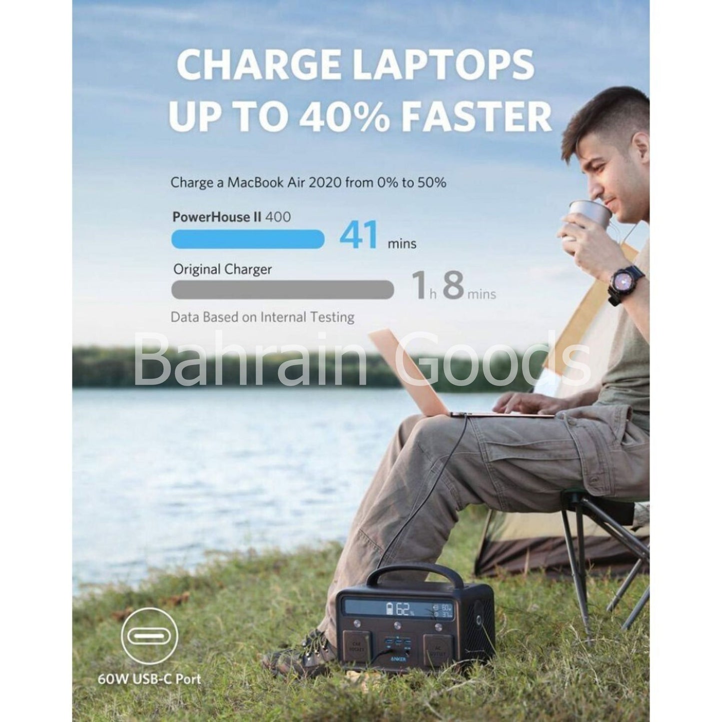 Anker 533 Powerhouse - 388Wh L 300W Black Bahrain Goods AN.A1730211.BK