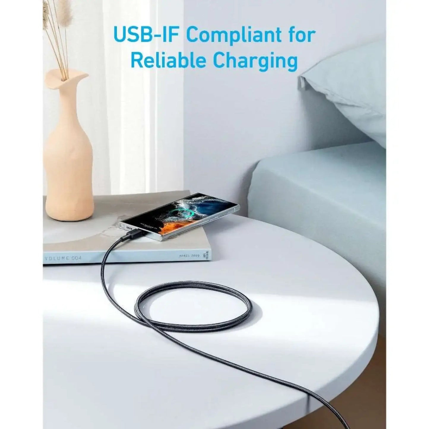 Anker 322 PowerLine USB-C to USB-C Braided Cable 6ft 60W A81F6