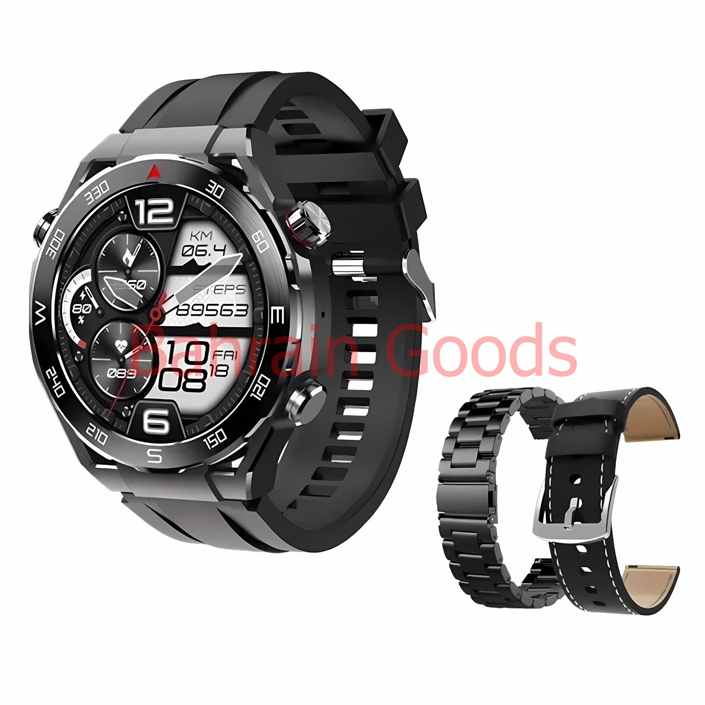 Oteeto Watch 5 With 3 Extra Straps | Amoled Display