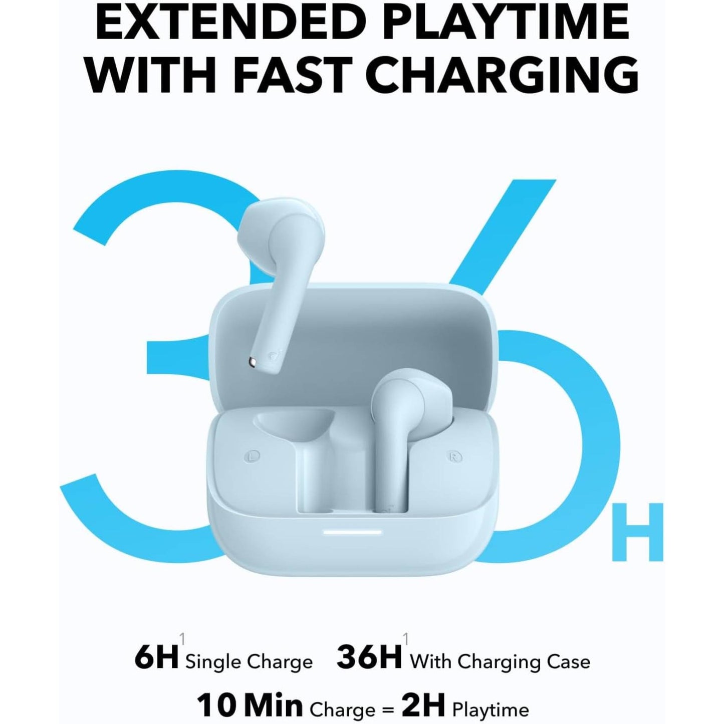 Soundcore K20i by Anker, Semi-in-Ear Earbuds, Bluetooth Wireless