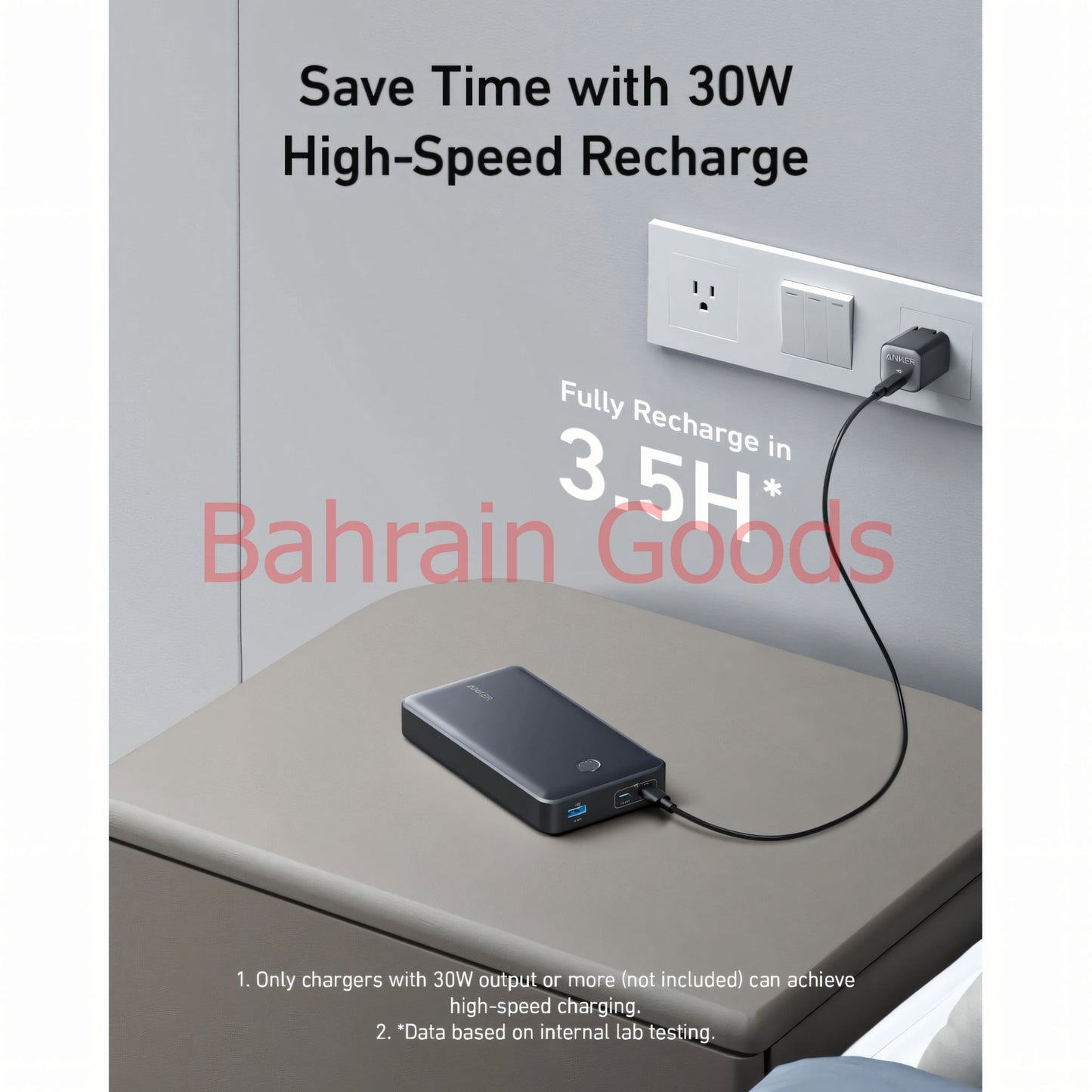 Anker 537 Power Bank Powercore 24K For Laptop 65W Black Bahrain Goods AN.A1379H11.BK