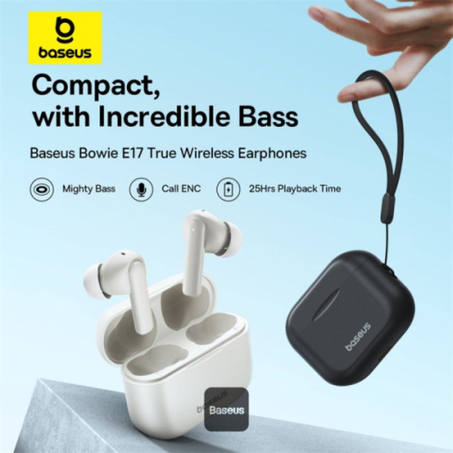 Baseus Bowie E17 True Wireless Bluetooth Earphones With Dual Mic ENC & Punchy Bass