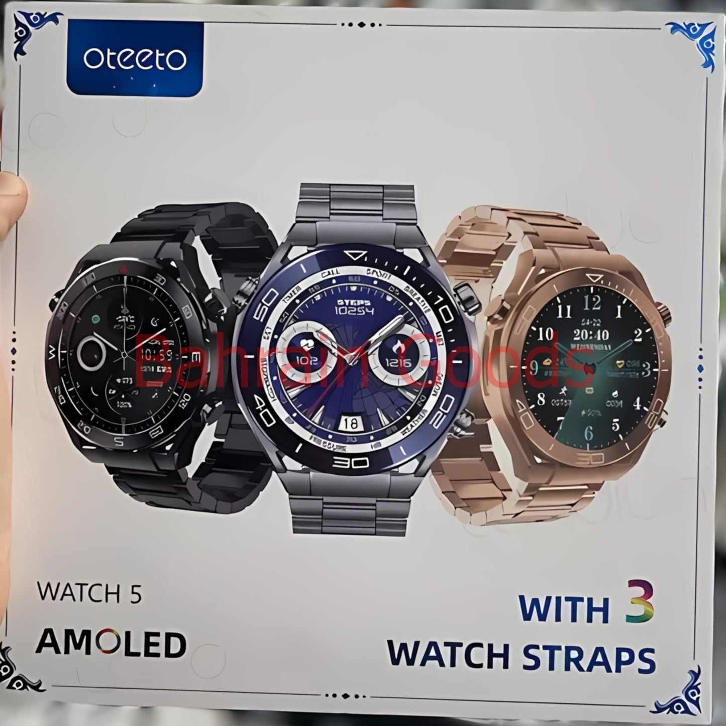 Oteeto Watch 5 With 3 Extra Straps | Amoled Display