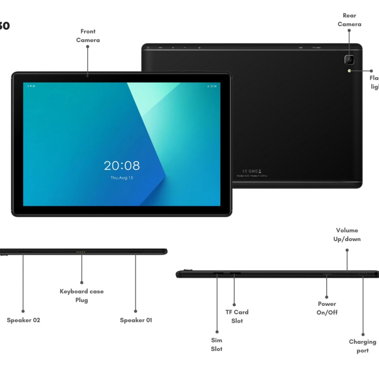 G-Tab S30 10.1-Inch 4GB RAM 64GB Wi-Fi+Cellular Bahrain Goods