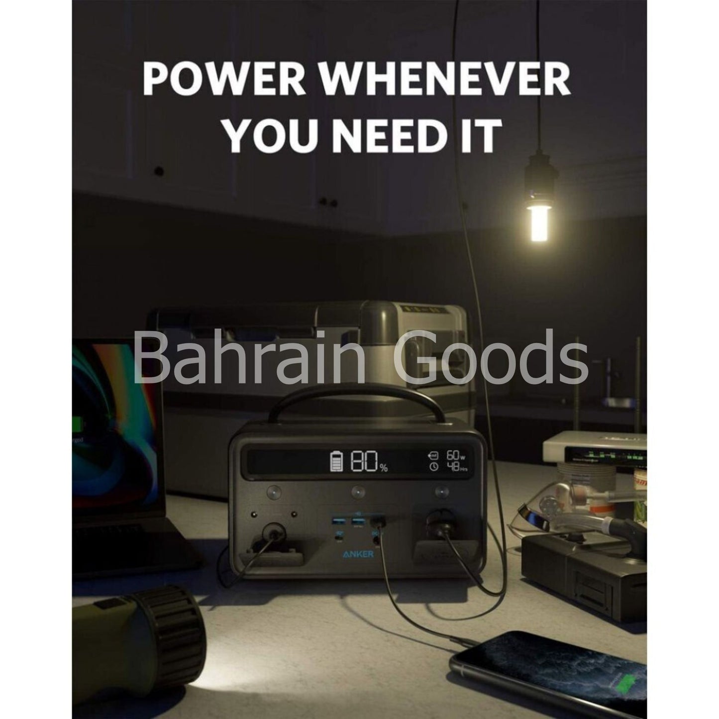 Anker 533 Powerhouse - 388Wh L 300W Black Bahrain Goods AN.A1730211.BK