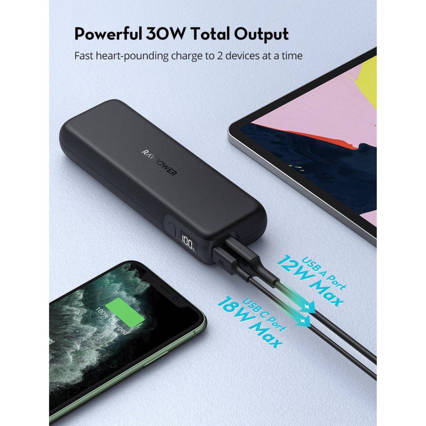 RAVPower RP-PB203 PD Pioneer 15000mAh 30W Power Bank