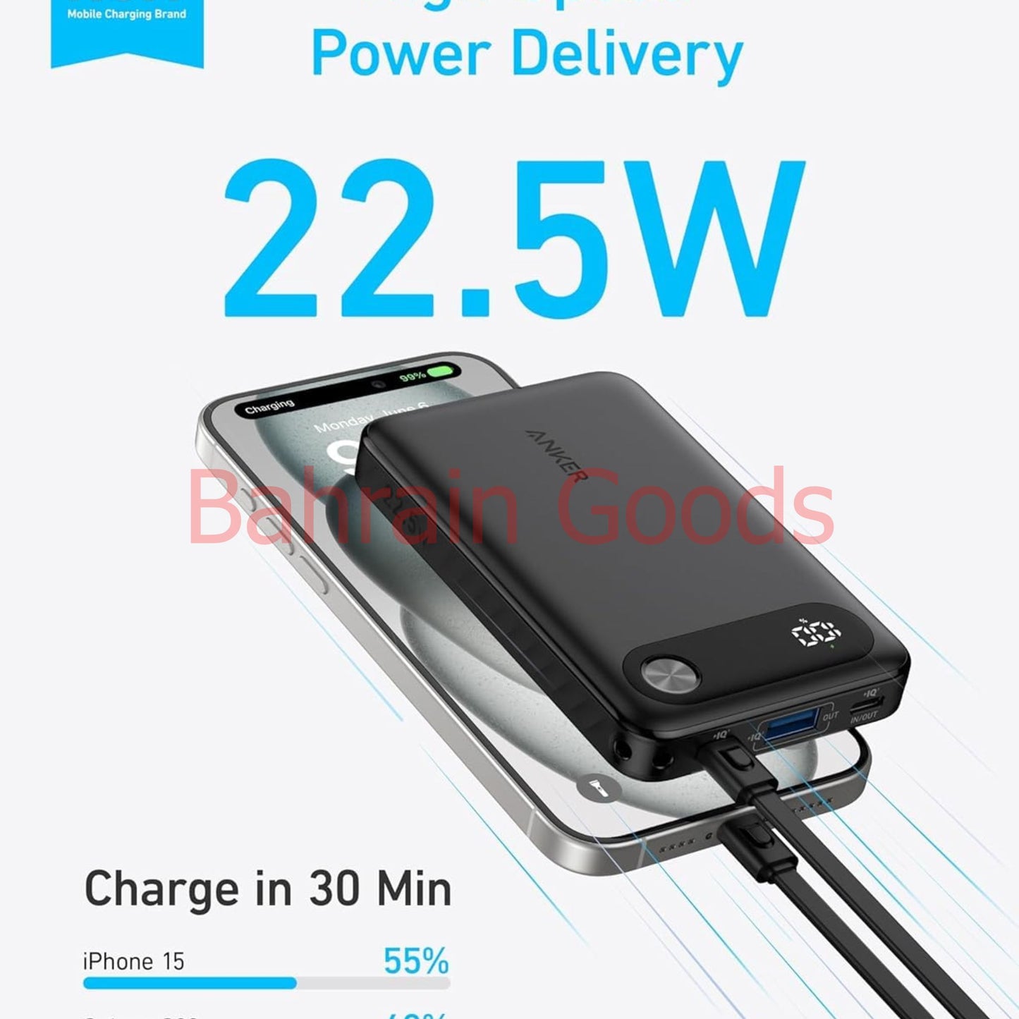 Anker Power Bank 22.5W Smart Display (10000 mAh)