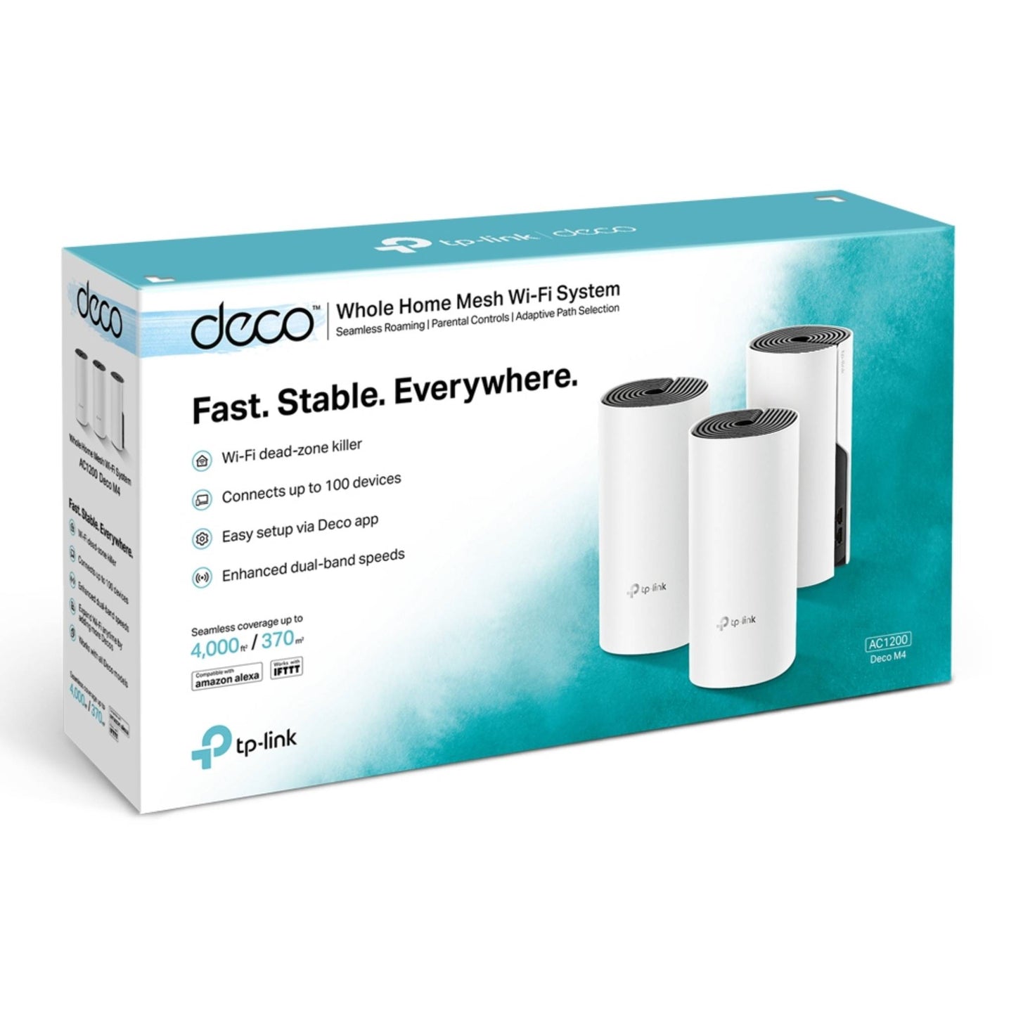 TP-Link Deco M4 AC1200 Mesh Wi-Fi System | Whole Home Coverage | 3-PACK