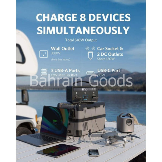 Anker 533 Powerhouse - 388Wh L 300W Black Bahrain Goods AN.A1730211.BK