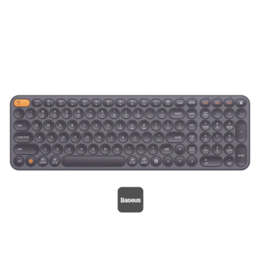 Baseus K01B Wireless Tri-Mode Keyboard + F01A Wireless Mouse Combo – Silent US Layout, Bluetooth 5.0 & 2.4G, 800/1000/1600 DPI – Gray