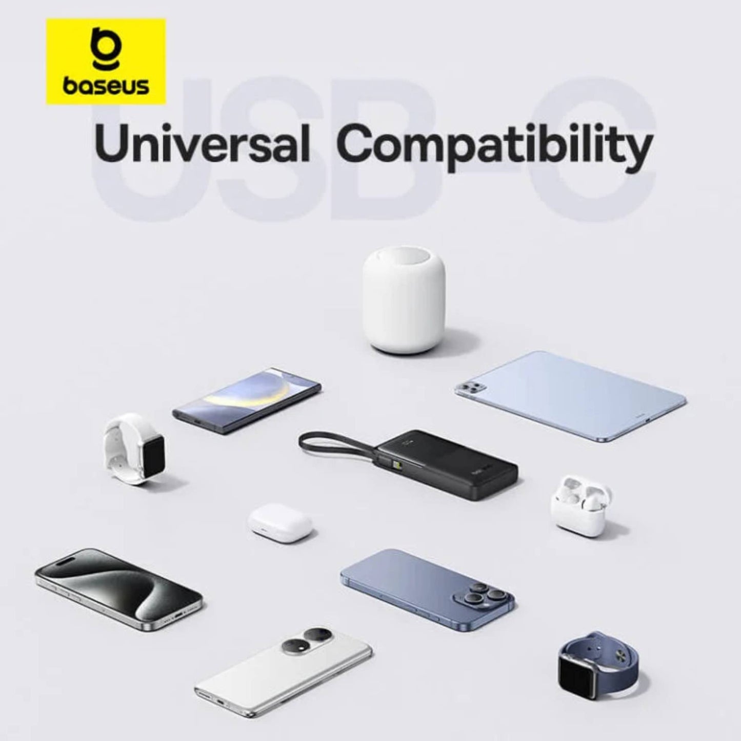Baseus Bipow 2 Power Bank With Built-in USB-C Cable 10000mah 20W