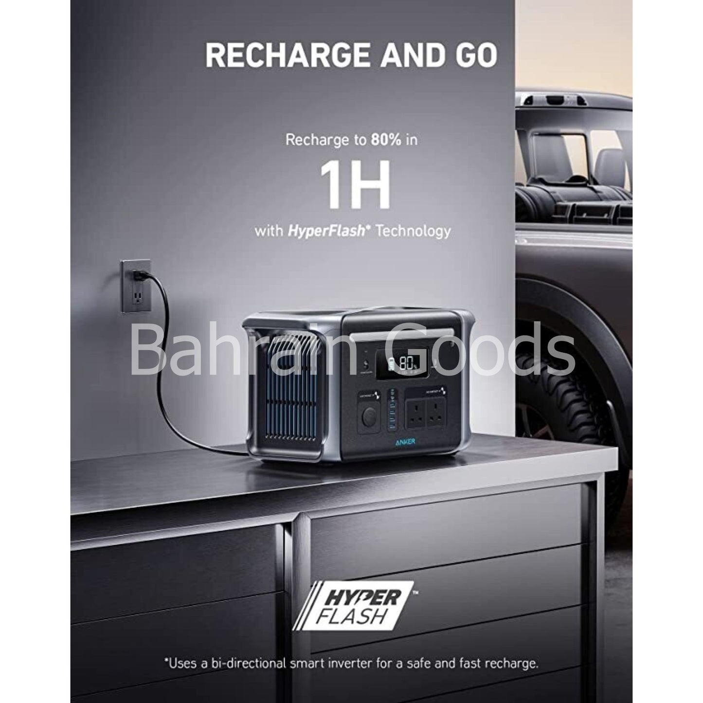 Anker SOLIX F1200 Power Station, PowerHouse 757, 1500W Solar Generator, 1229Wh Bahrain Goods AN.A1770211.BK