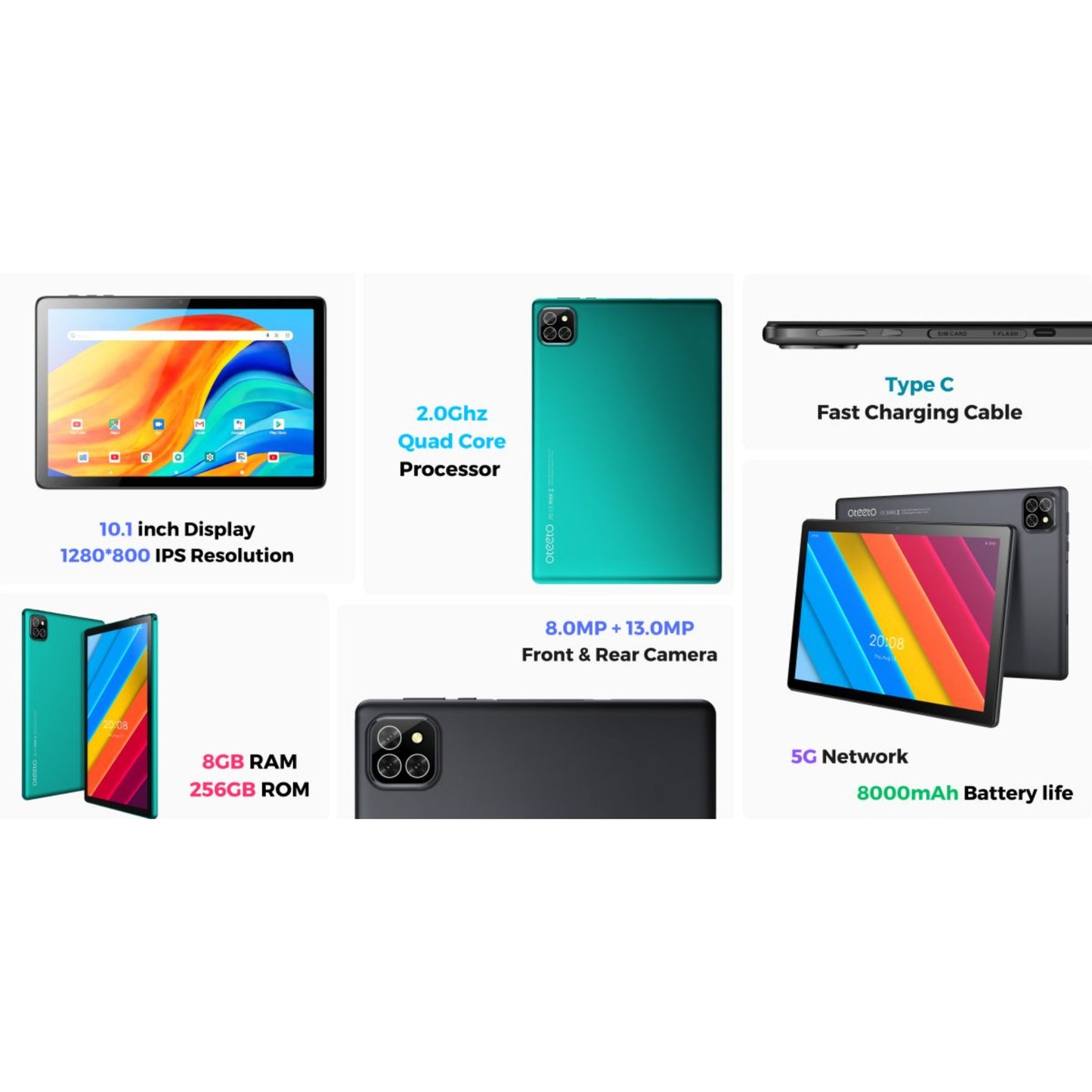 Oteeto TAB 10 Tablet PC 6GB/128GB Bahrain Goods