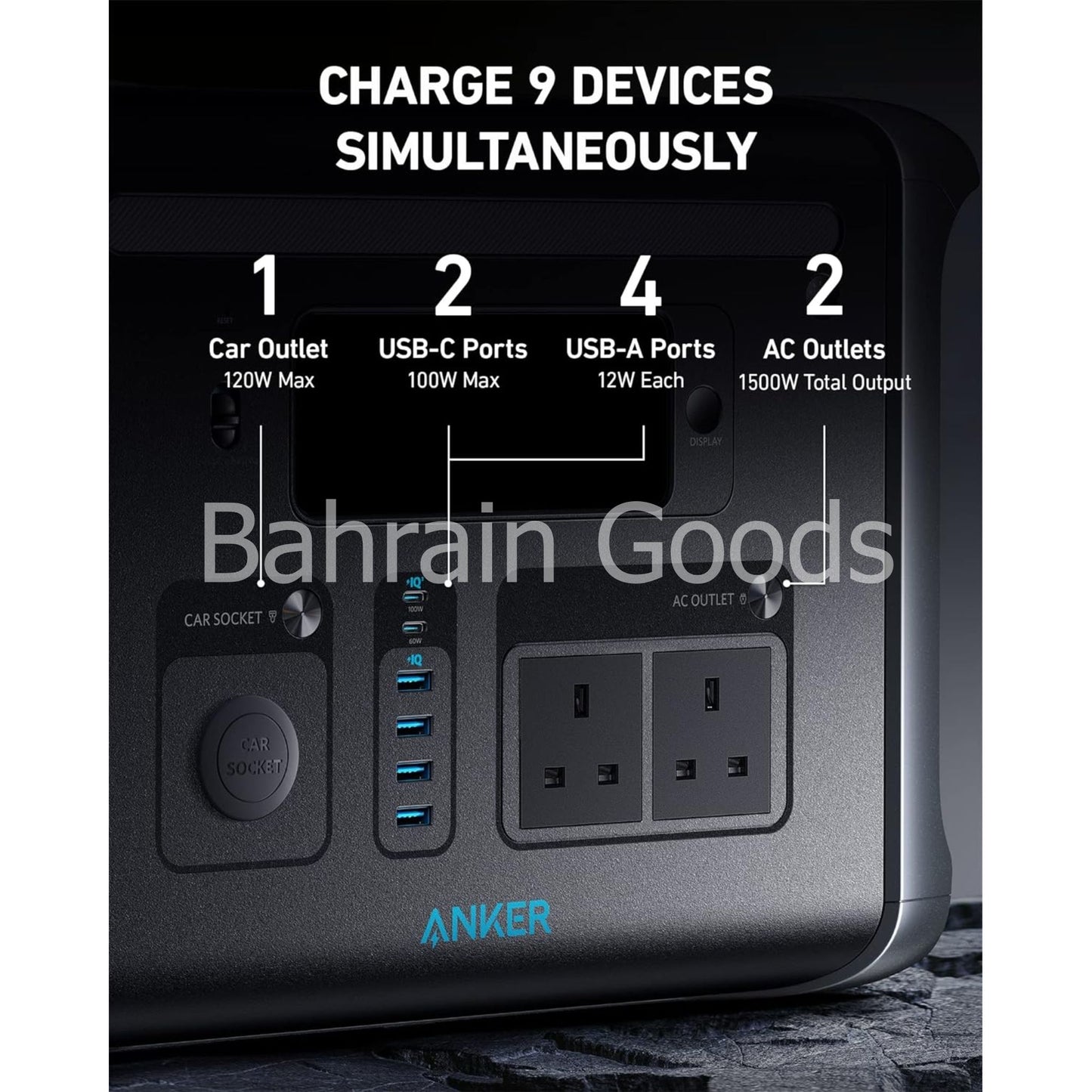Anker SOLIX F1200 Power Station, PowerHouse 757, 1500W Solar Generator, 1229Wh Bahrain Goods AN.A1770211.BK