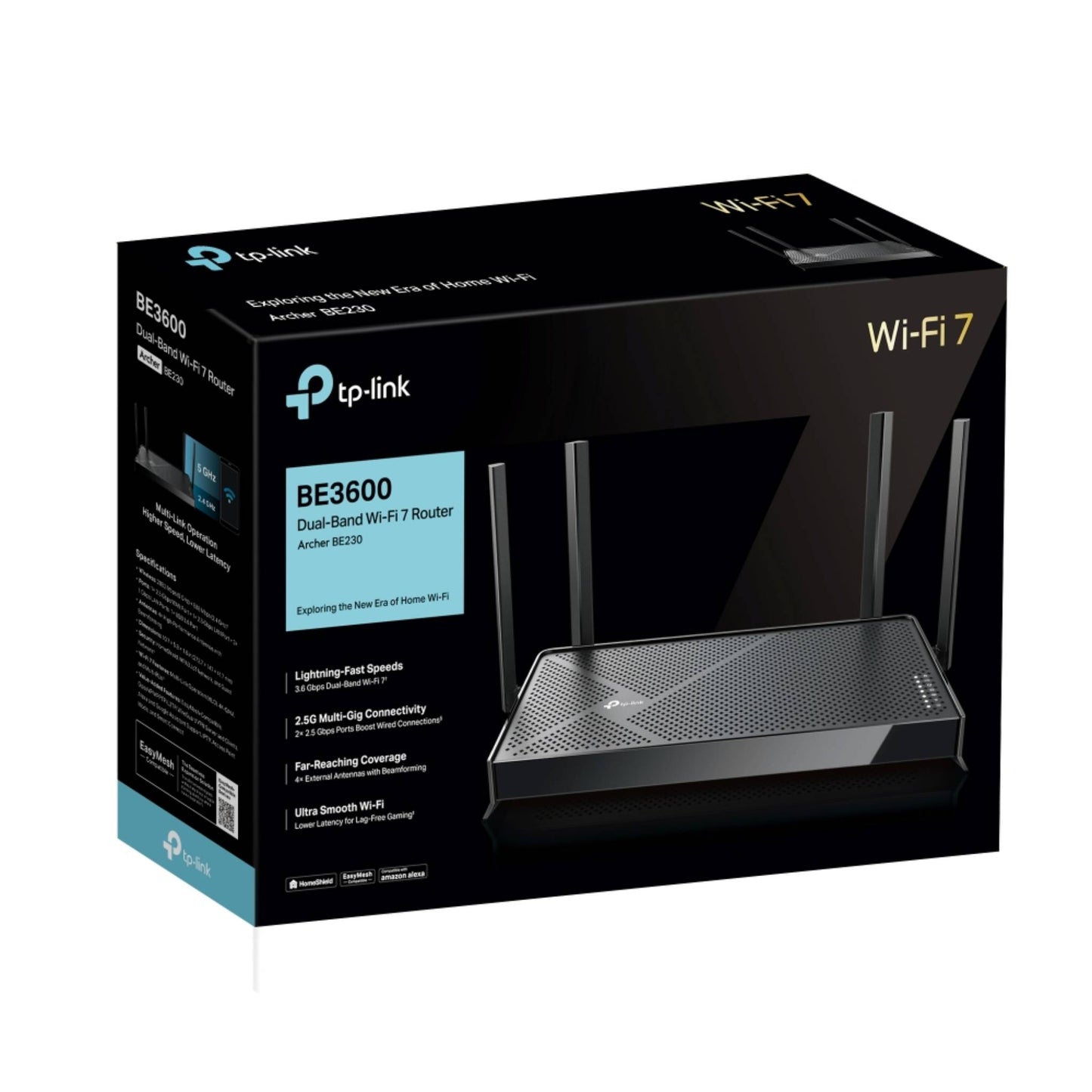 TP-Link Archer BE230 BE3600 Wi-Fi 7 Router | 3.6Gbps Dual-Band