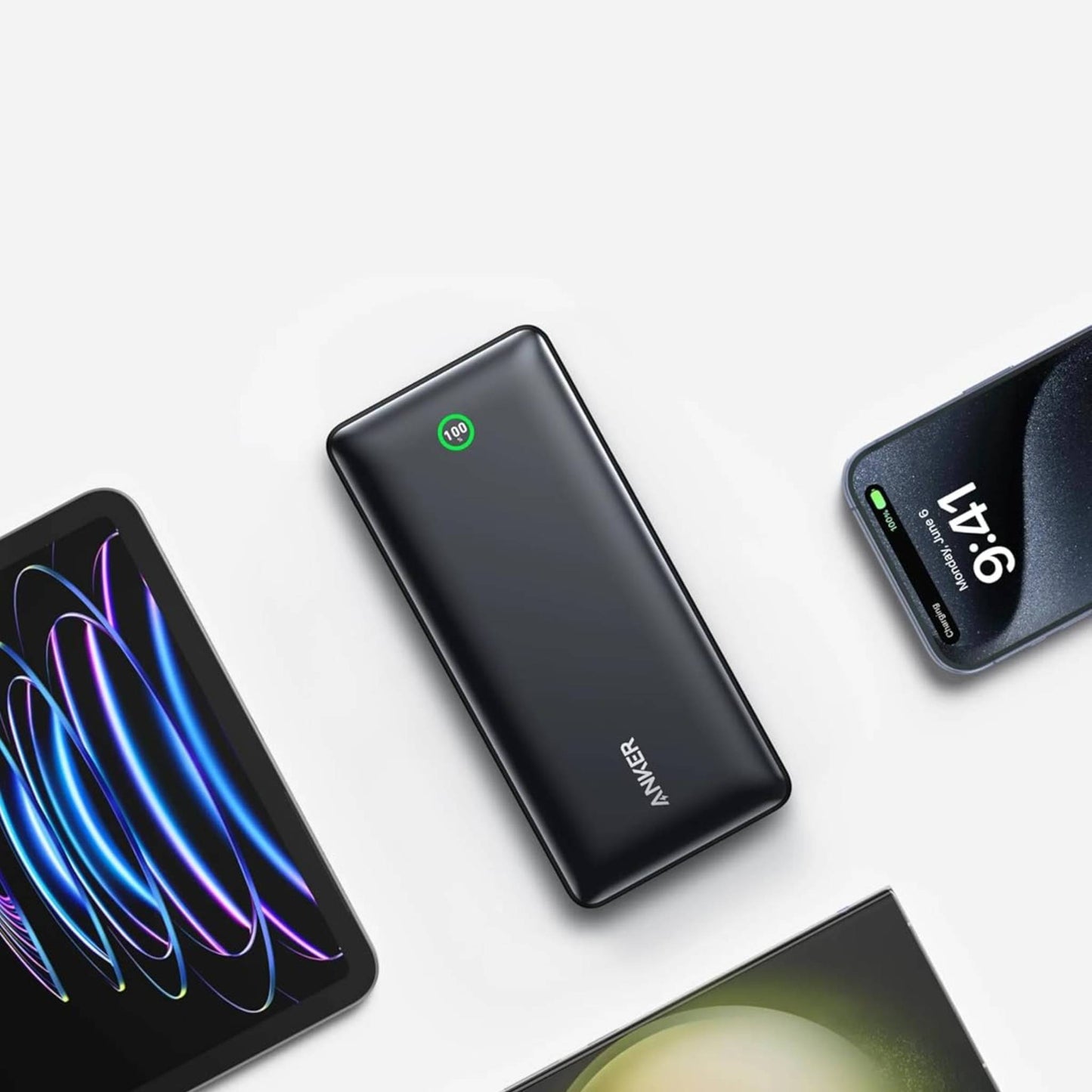 Anker Nano Power Bank 20K – 30W Fast Charging, Built-in USB-C Cable