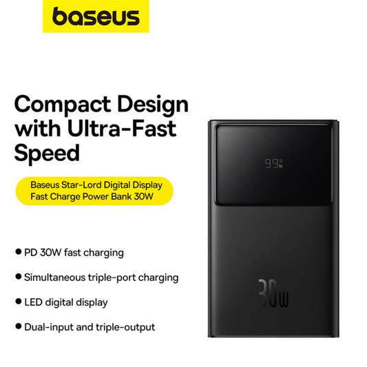 Baseus Star-Lord Digital Display Fast Charging Power Bank 10000mAh 30W