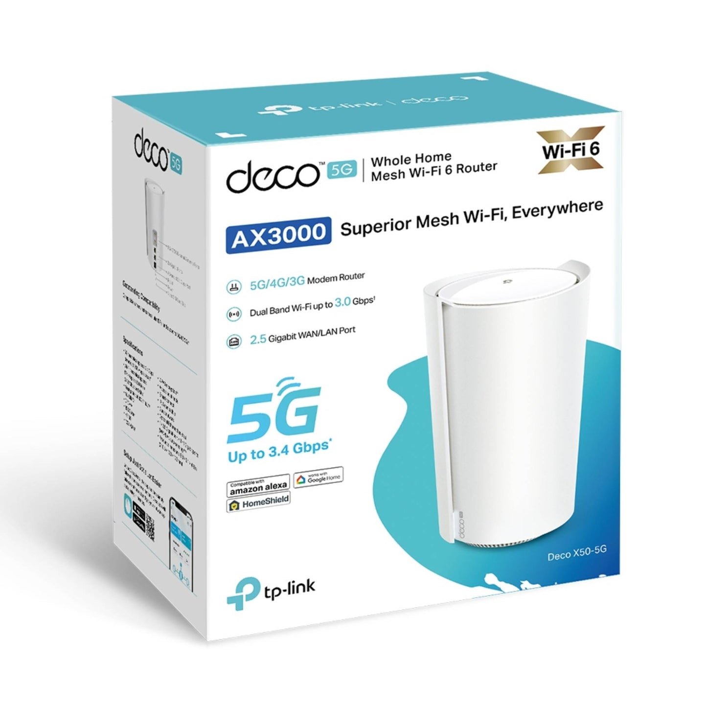 TP-Link Deco X50-5G AX3000 Mesh WiFi 6 Gateway | 5G Router