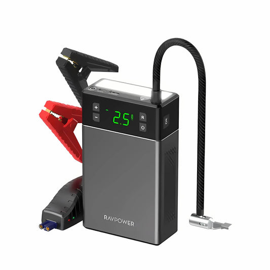 RAVpower RP-PB1213 Jump Starter with Air Compressor 12000mAh (44.4Wh)