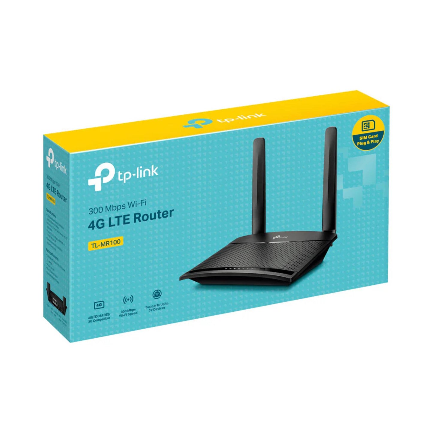 TP-Link TL-MR100 300Mbps 4G LTE Wireless Router | SIM Slot Wi-Fi Router