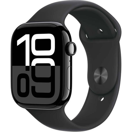 Apple Watch Series 10 GPS 46mm Jet Black Aluminium Case with Black Sport Band
