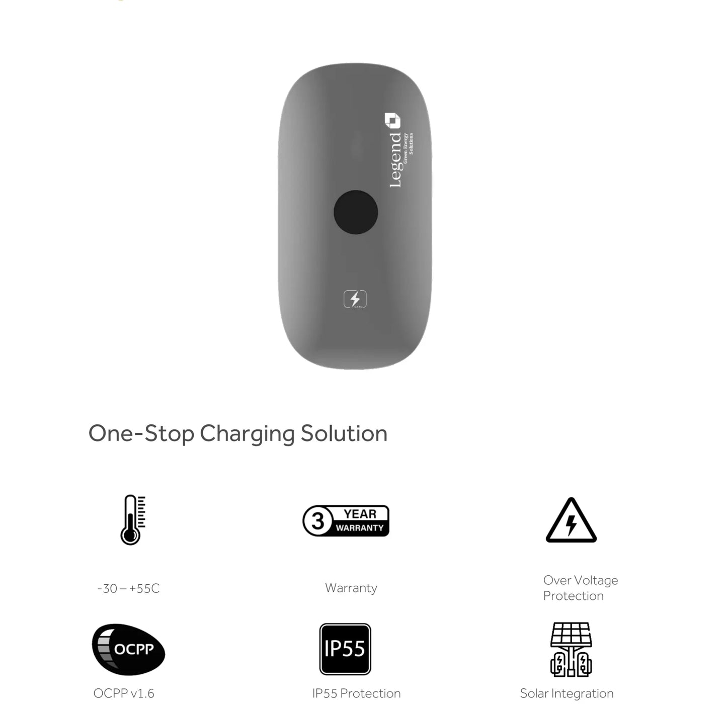 Legend 7kW EV Charger Type 2 Wall Box | Fast AC Charging Station