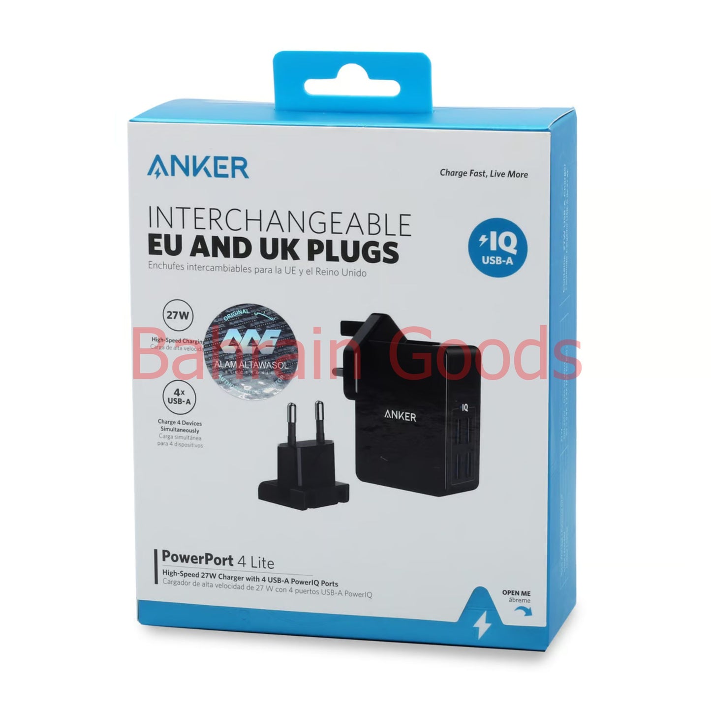 Anker PowerPort, Wall Charger With 4 Ports Lite Charger, 27W