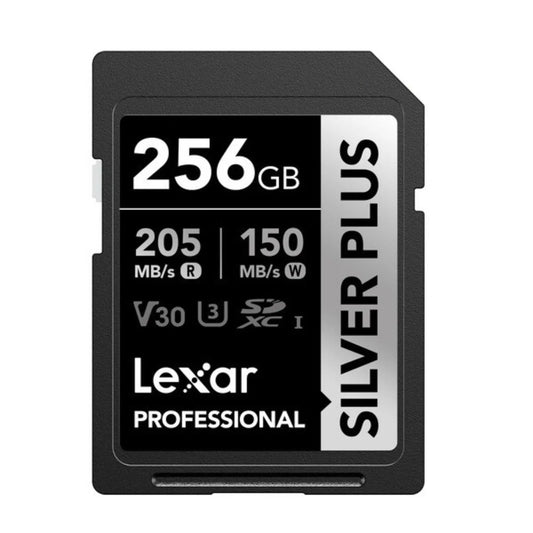 Lexar 256GB Professional SILVER PLUS UHS-I SDXC Memory Card – 205MB/s Read Speed