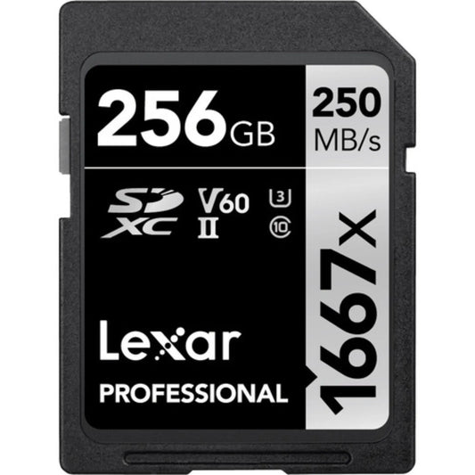 Lexar 256GB Professional 1667x UHS-II SDXC Memory Card | 250MB/s Read Speed