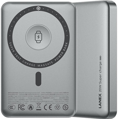 LANEX N28 10000mAh 20W Wireless MagSafe Power Bank | Fast Charging Portable Charger